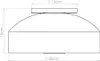 A technical drawing of a ceiling lamp with dimensions indicated. Produktbild-Vorschau