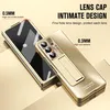 A gold-colored phone case with a kickstand is shown, with text highlighting its features. Náhled obrázku produktu