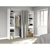 Ankleidezimmer mit Vorhang - Weiß - L 198 x T 40 x H 203 cm Produktbild-Vorschau 3