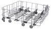 A dishwasher basket with prongs for holding dishes. Produktbild-Vorschau