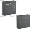 Relaxdays Briefkasten mit Sichtfenstern, HxBxT: 33 x 35 x Produktbild-Vorschau 4