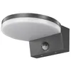 A modern, gray LED outdoor wall light with a motion sensor. Produktbild-Vorschau