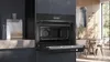 Siemens iQ700, Einbau-Kompaktbackofen, 60 x 45 cm, Schwarz, Edelstahl CB774G1B1 Schrägansicht geöffnet Einbau Produktbild-Vorschau