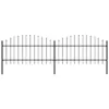vidaXL Gartenzaun mit Speerspitzen Stahl (1 - 1,25) x 3,4 m Produktbild-Vorschau 2