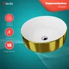 LAVITA Aufsatzwaschtisch Merida Gold/White | Produktbild-Vorschau 4