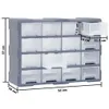 A multi-drawer organizer unit with dimensions indicated by measurement lines and text. Produktbild-Vorschau