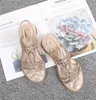 ASKSA Femmes sandales paillettes été, sandales strass Voir les images du produit 6