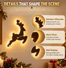 LED-Rentier-Wanddekoration, festliche Weihnachtsbeleuchtung Produktbild-Vorschau 5