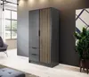 Dvoudveřová skříň MARFA - šířka 105 cm, grafit / dub Náhled obrázku produktu 1