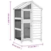 vidaXL Woliera szara 97x81x152 cm lite drewno sosnowe Podgląd zdjęcia produktu 7