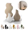 Lot de 3 vases décoratifs en PLA, striés, jusqu'à 18,4 cm, Voir les images du produit 1
