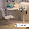 CASARIA® Scrivania Regolabile 110x60x73-118cm con Porta Anteprima dell’immagine prodotto 2