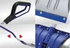 A collage of four close-up images showing different parts of a snow shovel. Produktbild-Vorschau