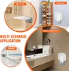 A collage of images showing a wall-mounted folding shower seat in different settings: a bathroom, an entryway with a shoe rack, a mother-baby room, and a hospital corridor. Anteprima dell’immagine prodotto