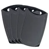 A set of four dark gray cutting boards stacked together. Anteprima dell’immagine prodotto