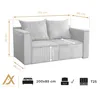 AX LIVING Hatay Schlafsofa 2 Sitzer Cord Creme Sofa mit Produktbild-Vorschau 4