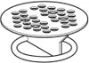 A black and white illustration of a drain cover. Náhľad obrázku produktu