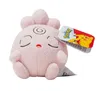 A pink plush toy of a sleeping Pokemon character with a tag attached. Anteprima dell’immagine prodotto