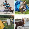 (Grau) Outdoor-Campingstuhl mit hoher Rückenlehne Produktbild-Vorschau 5