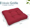 Coussin Beautissu Lounge Outdoor Rouge XLuna, 50 x 50 cm Voir les images du produit 3