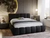 A modern bedroom with a large bed, a moon-themed wall art, and a bedside table. Produktbild-Vorschau