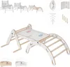 Set Klettergerüst indoor, Kletterdreieck mit rutsche aus Produktbild-Vorschau 1