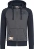 Pánská mikina s kapucí a zipem slim fit SLOUGH Navy XL Náhled obrázku produktu 2