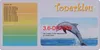 A marketing image showing a dolphin jumping out of the water, with text and product compatibility information. Produktbild-Vorschau