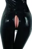 LATE X - y latexový dlouhý oblek s límečkem černý M Náhled obrázku produktu 5