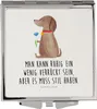 Mr. & Mrs. Panda Reise Schminkspiegel Hund Blume - Weiß - Produktbild-Vorschau 1