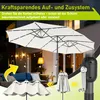 Faziango XXL Sonnenschirm Naturweiß mit LED-Beleuchtung – Produktbild-Vorschau 5