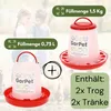 4 Stück Hühnertränke & Futterautomaten Set für Geflügel Produktbild-Vorschau 2