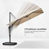 PURPLE LEAF Sonnenschirm Twist 360 cm x 270 cm, Ampelschirm Produktbild-Vorschau 4