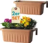 2er Set Blumenkasten Balkongeländer Balkon Blumenkasten Produktbild-Vorschau 1
