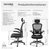 tectake® Bürostuhl Arges ergonomische Form mit Produktbild-Vorschau 5