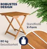 CASARIA® Balkonmöbel Set 2 Personen Wetterfest Holz Produktbild-Vorschau 4