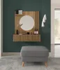 Toaletní stolek se zrcadlem a zásuvkou ENTSIAN 85x40cm, dub Náhled obrázku produktu 5