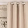 Ösengardine Cordoptik einfarbig natur 140x260cm Produktbild-Vorschau 2