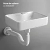 Umywalka nablatowa prostokątna ceramiczna 47 cm Biała Podgląd zdjęcia produktu 4