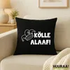 Huuraa Kissenbezug Kölle Alaaf Narrenkappe 40x40cm Black Produktbild-Vorschau 2
