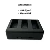 Trade-Shop 3in1 Set: 2x Akku 2300mAh + USB-C LCD Produktbild-Vorschau 3