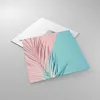 Bilder auf glas - Einteilig - Blatt Rosa Türkis - 40x40cm - Produktbild-Vorschau 2