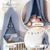 Baldacchino Blu con applicazione dorata - Cielo letto per Anteprima dell’immagine prodotto 3