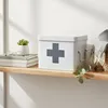 Relaxdays Cassetta dei medicinali, 4 scomparti, inserto Anteprima dell’immagine prodotto 2
