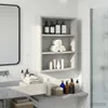 vidaXL Badezimmer-Wandschrank Betongrau 40 x 10 x 50 cm Produktbild-Vorschau 4