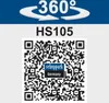 A marketing image with a QR code and product information. Produktbild-Vorschau