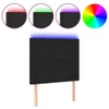 LED Kopfteil Schwarz 80x5x118/128 cm Kunstleder Produktbild-Vorschau 1