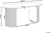 BELIANI Esstisch Schwarz 180 x 90 cm MDF Tischplatte Oval Produktbild-Vorschau 3