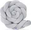Light Grey - Geflochtene Bettschlange Bettumrandung für Produktbild-Vorschau 1