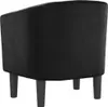 Sillón de club negro de vidaXL, tapizado en cuero sintético Vista previa de la imagen del producto 4